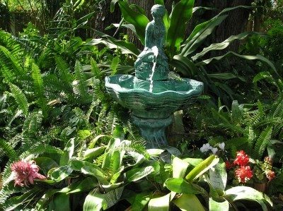 花园的喷泉